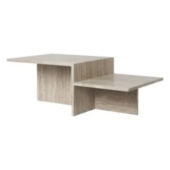 Ferm LIVING Table Basse Distinct, Travertin
