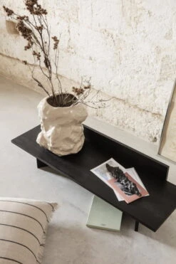 Ferm LIVING Coussin Calm, 80 x 80 cm, Camel - Noir -ferm LIVING Magasin 110 2056