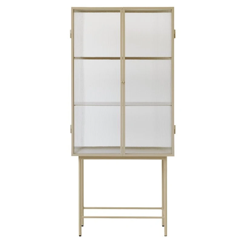 Ferm LIVING Vitrine Haze, Verre Cannelé, Cashmere 3 Ferm LIVING Vitrine Haze, Verre Cannelé, Cashmere