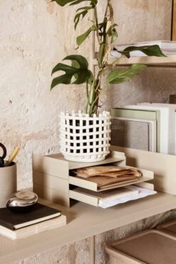 Ferm LIVING Petit Panier Ceramic, Blanc Cassé -ferm LIVING Magasin 13 0949