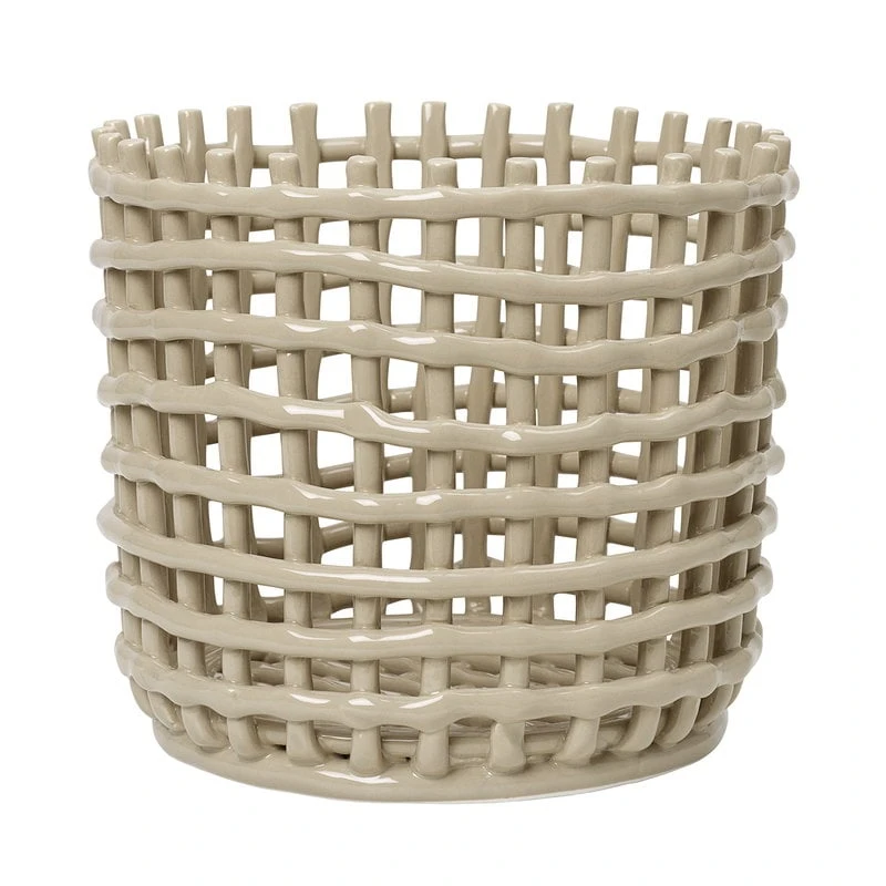 Ferm LIVING Grand Panier Ceramic, Cashmere 3 Ferm LIVING Grand Panier Ceramic, Cashmere