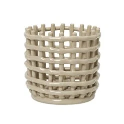 Ferm LIVING Petit Panier Ceramic, Cashmere