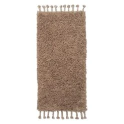 Ferm LIVING Tapis à Poils Longs Amass, 70 X 140 cm, Poivre Blanc