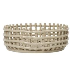 Ferm LIVING Corbeille Ceramic, Cashmere