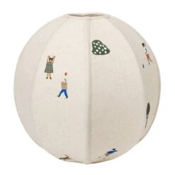 Ferm LIVING Abat-jour Brodé The Park, Blanc Cassé