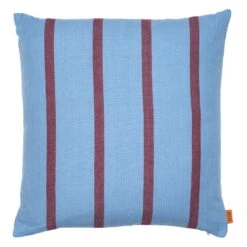 Ferm LIVING Coussin Grand, 50 X 50 Cm, Bleu Délavé - bordeaux