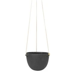 Ferm LIVING Grand Pot Suspendu Speckle, Gris Foncé
