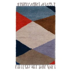 Ferm LIVING Tapis Noué Harlequin, 80 x 120 cm, Multicolore