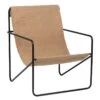 Ferm LIVING Fauteuil Lounge Desert, Noir - Uni -ferm LIVING Magasin 56fermliving desert tuoli black solid ma