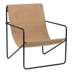 Ferm LIVING Fauteuil Lounge Desert, Noir - Uni