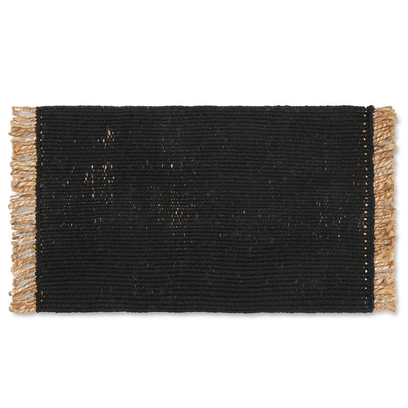 Ferm LIVING Tapis Block, 80 X 50 Cm, Noir - Naturel 2 Ferm LIVING Tapis Block, 80 X 50 Cm, Noir - Naturel