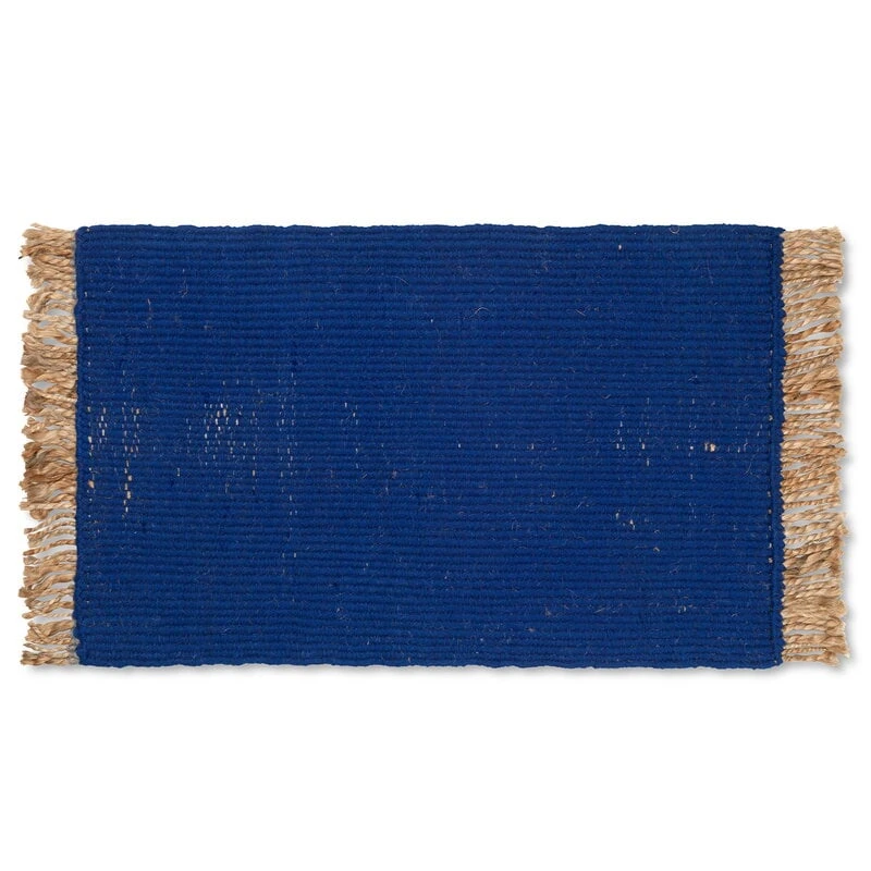 Ferm LIVING Tapis Block, 80 X 50 Cm, Bleu Vif - Naturel 3 Ferm LIVING Tapis Block, 80 X 50 Cm, Bleu Vif - Naturel