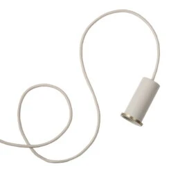 Ferm LIVING Socket Pendant Low, Gris Clair