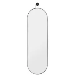 Ferm LIVING Miroir Poise, Ovale, Noir