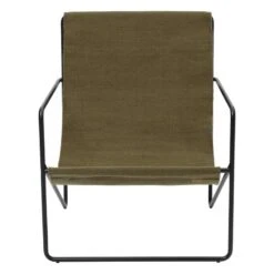 Ferm LIVING Fauteuil Lounge Desert, Noir - Olive -ferm LIVING Magasin Desert Lounge Chair Black Olive 1