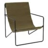 Ferm LIVING Fauteuil Lounge Desert, Noir - Olive -ferm LIVING Magasin Desert Lounge Chair Black Olive 2