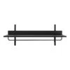 Ferm LIVING Étagère à Tringle Sector, Frêne Noir - Laiton Noir -ferm LIVING Magasin FL1104265324 musta saarni musta messinki ferm LIVING SS22 SectorRackShelf Black BlackBrass 1104265324 pack 1 kb