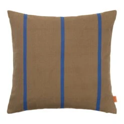 Ferm LIVING Coussin Grand, 50 x 50 cm, Olive - Bleu Vif