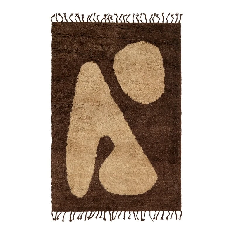 Ferm LIVING Tapis Abstract, 120 x 180 cm, Marron - Blanc Cassé 3 Ferm LIVING Tapis Abstract, 120 x 180 cm, Marron - Blanc Cassé
