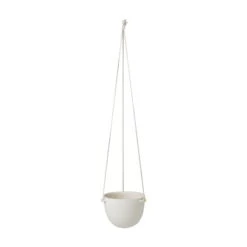 Ferm LIVING Grand Pot Suspendu Speckle, Blanc Cassé