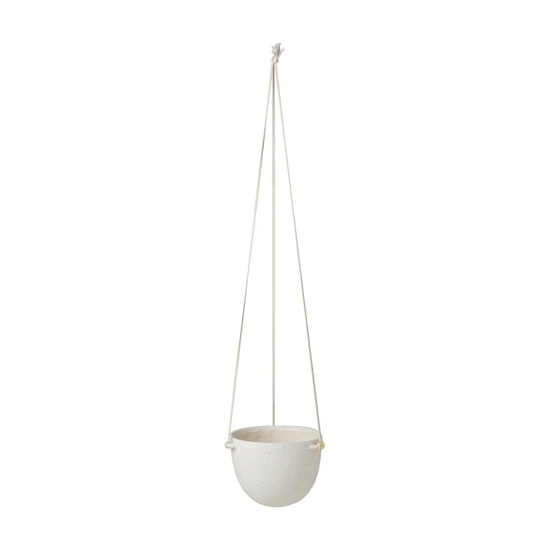 Ferm LIVING Grand Pot Suspendu Speckle, Blanc Cassé 3 Ferm LIVING Grand Pot Suspendu Speckle, Blanc Cassé