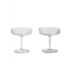 Ferm LIVING Coupe à Champagne Ripple (par 2)