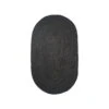 Ferm LIVING Petit Tapis Ovale En Jute Eternal, Noir