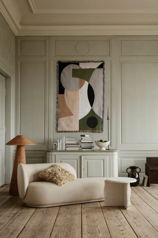 Ferm LIVING Couverture Entire, Tapisserie, Sable 7 Ferm LIVING Couverture Entire, Tapisserie, Sable – Image 5