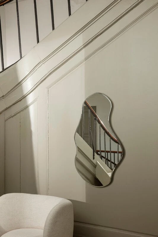 Ferm LIVING Grand Miroir Pond, Chrome Foncé 4 Ferm LIVING Grand Miroir Pond, Chrome Foncé – Image 2