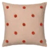 Ferm LIVING Coussin Tufté Dot, Camel - rouge