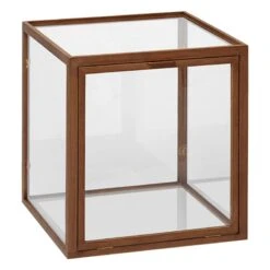 Ferm LIVING Vitrine En Verre Miru, Chêne Teinté Foncé