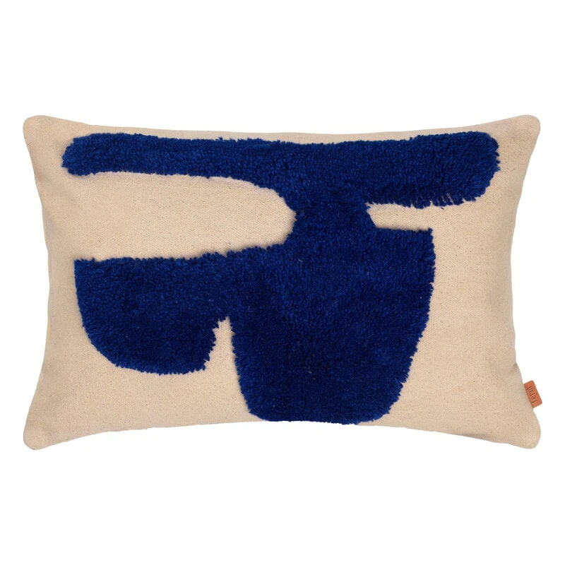 Ferm LIVING Coussin Lay, 40 x 60 cm, Sable - bleu Vif 3 Ferm LIVING Coussin Lay, 40 x 60 cm, Sable - bleu Vif