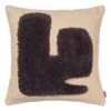 Ferm LIVING Coussin Lay, 50 x 50 cm, Sable - marron Foncé
