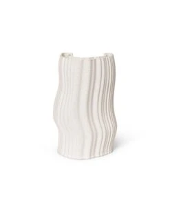 Ferm LIVING Vase Moiré, Blanc Cassé -ferm LIVING Magasin fermLIVING AW22 MoireVase 1104266244 pack 4