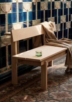 Ferm LIVING Couverture Calm, 120 x 170 cm, Camel - noir -ferm LIVING Magasin fermLIVING AW22 PekaBench 1104263781 image 1