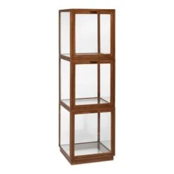 Ferm LIVING Base Pour Vitrine En Verre Miru, Chêne Teinté Foncé -ferm LIVING Magasin miru montre tumma tammi 3 VS 1
