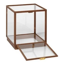 Ferm LIVING Base Pour Vitrine En Verre Miru, Chêne Teinté Foncé -ferm LIVING Magasin miru montre tumma tammi 4 VS 1