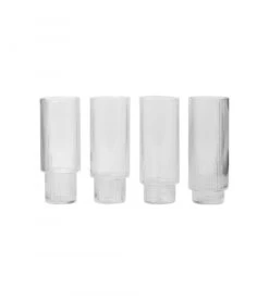 Ferm LIVING Verres Ripple - Long (par 4)