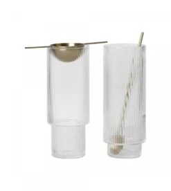 Ferm LIVING Verres Ripple - Long (par 4) -ferm LIVING Magasin verres ripple long par 4 4