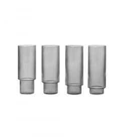 Ferm LIVING Verres Ripple - Long (par 4) -ferm LIVING Magasin verres ripple long par 4 5
